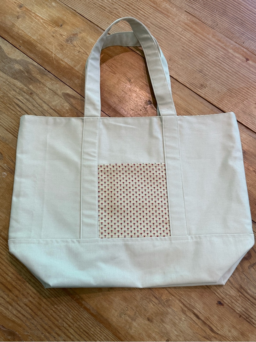 OOAK Handmade Tote | Vintage Heart Cotton Pocket | Mother’s Day Inspired - Picture 7 of 7